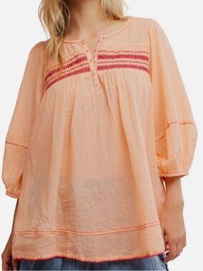Free People Dylan Smocked Tunic